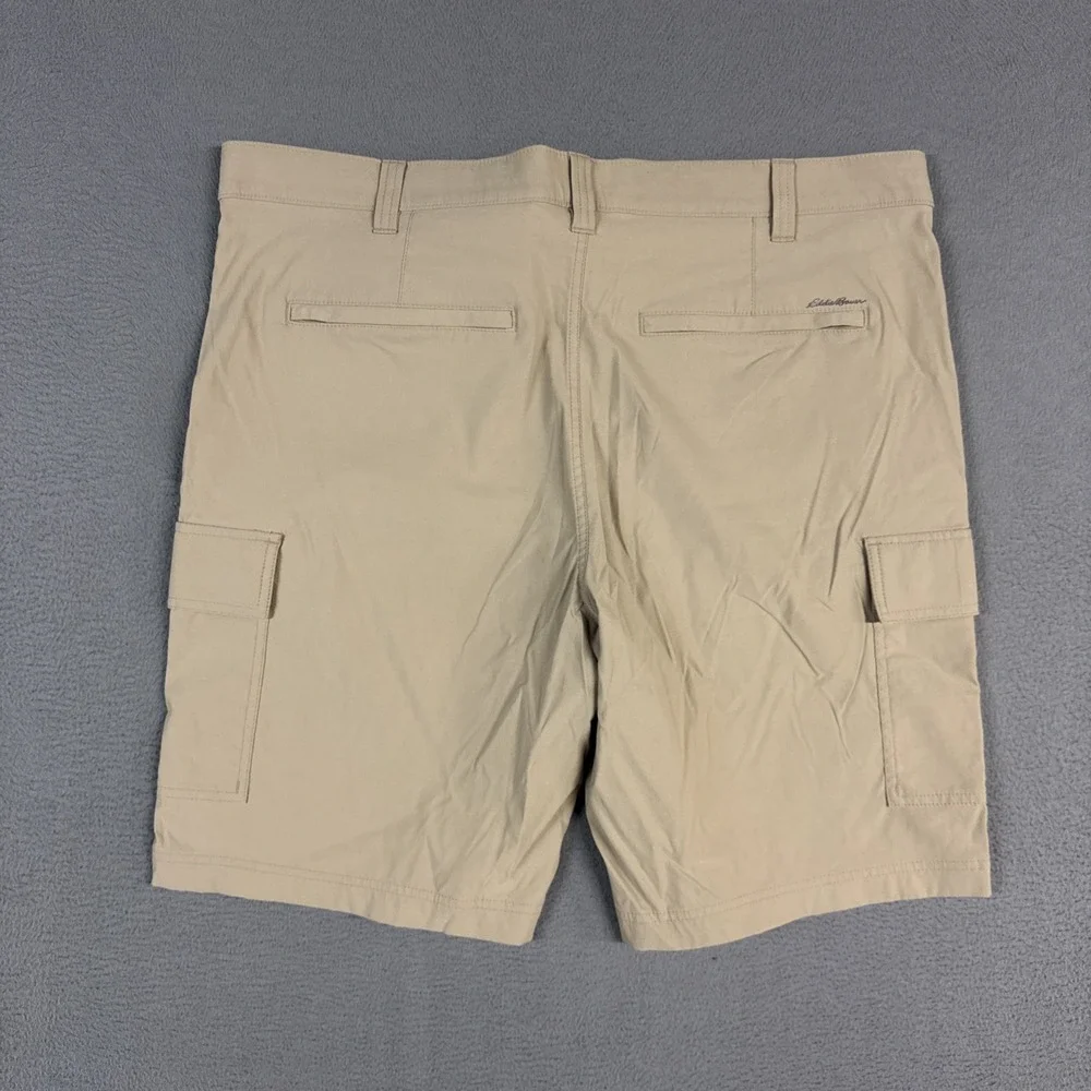 Eddie Bauer Travex Shorts Mens 40 Brown Cargo Stretch Nylon Lightweight Outdoors